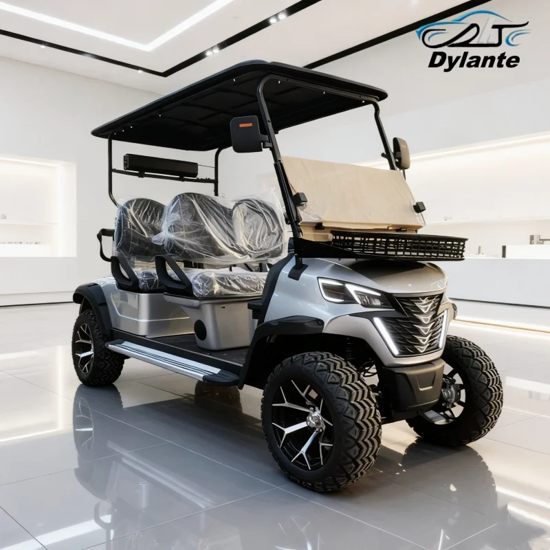 2025 تم إطلاقها حديثا 2 4 6 مقاعد 72 فولت التحكم الإلكتروني الذكي عربة جولف كهربائية 48 فولت 60 فولت 72 فولت بطارية ليثيوم عربة جولف