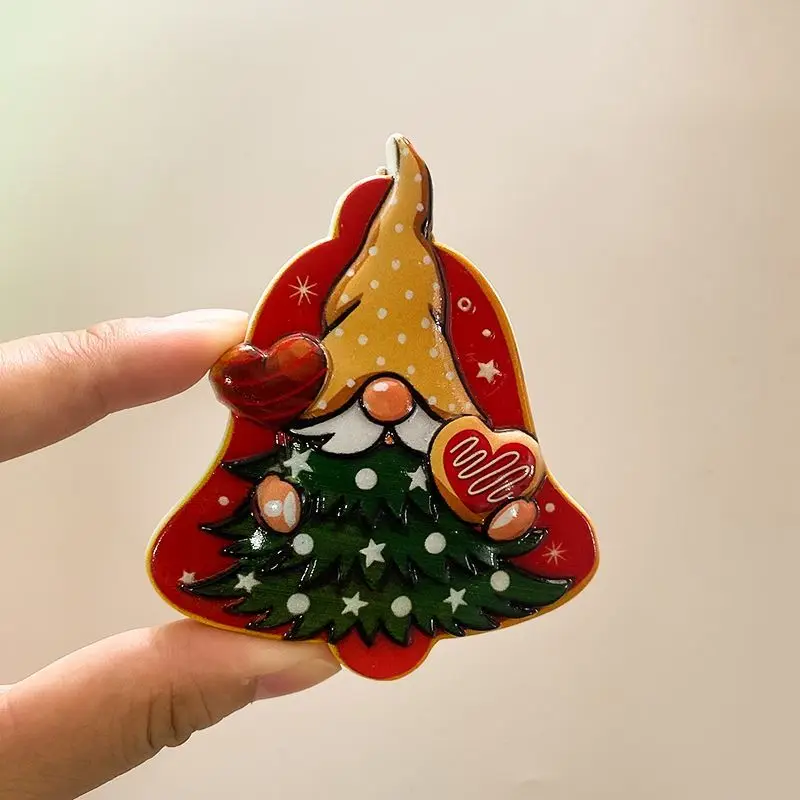 Christmas Themed 3D Resin Fridge Magnet Cute Gnome And Xmas Tree Decorative Kitchen Home Items Magnet for Refrigerator