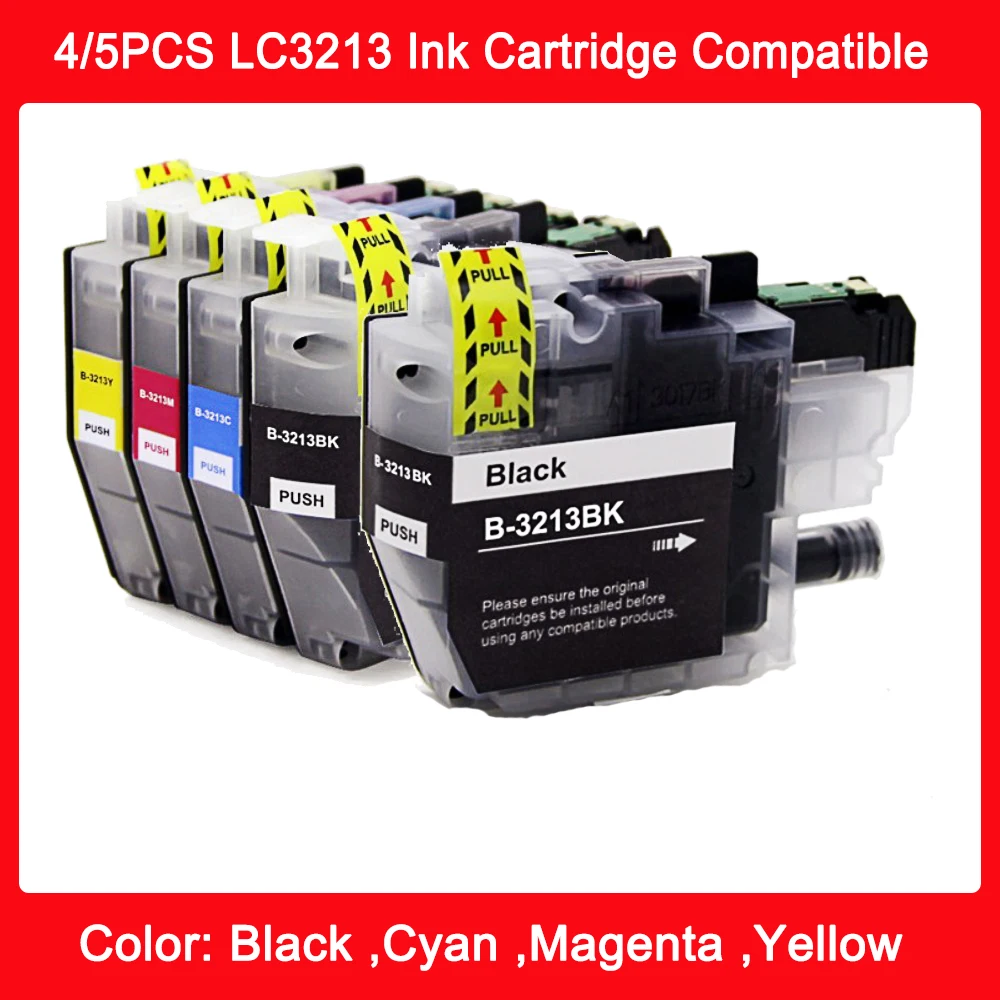 

4/5 шт. картриджи LC3213 3213, совместимые с европейским стандартом, для Brother DCP-J572DW, DCP-J772DW, DCP-J774DW, MFC-J491DW, MFC-J497DW, MFC-J895DW