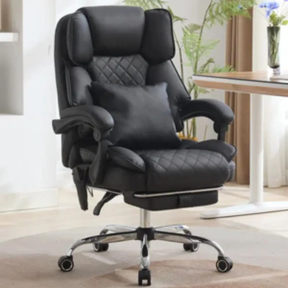 

and Tall Office Chair with 5D Flip Arms, 600LBS PU Leather Executive Chair with Adjustable Lumbar Support 3 Double Space Wheel,