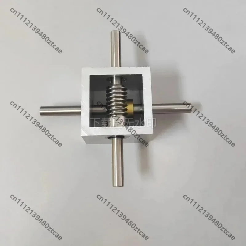 90 Degree Right Angle Reversing Gearbox, 1:20 Ratio Worm Gear Reducer Small Turner Worm Drive Reduction Gearbox