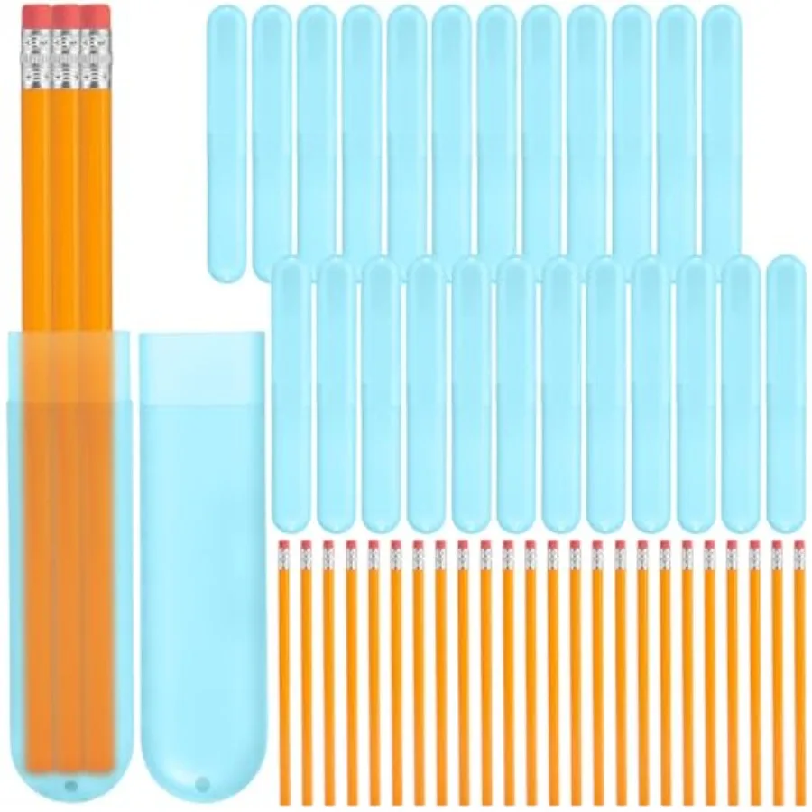 24 Sets Travel Toothbrush Holder with Pencils Bulk Portable Toothpaste Travel Case Multipurpose Toothpaste Boxes Toothbrush Cas