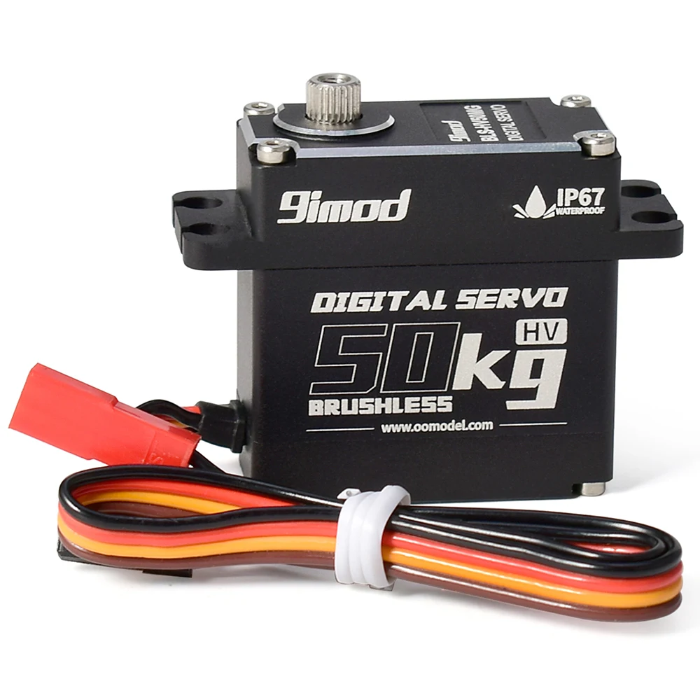 9imod 50KG Brushless Servo 180°/270°/360° Aluminum Digital 14V HV Waterproof Servo for1/8 1/10 1/12 RC Crawler Car Boat Robot