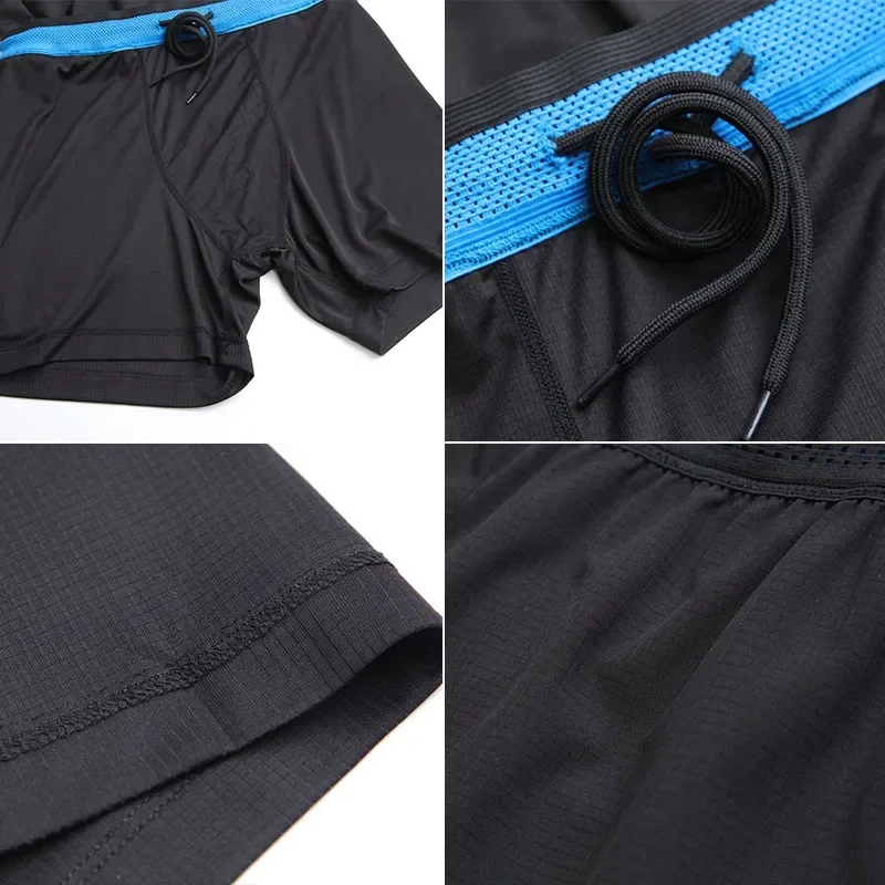 Marathon Running Shorts Lightweight Quick-drying Breathable Moisture-absorbing Men's Fitness Training Three-point Pants Shorts