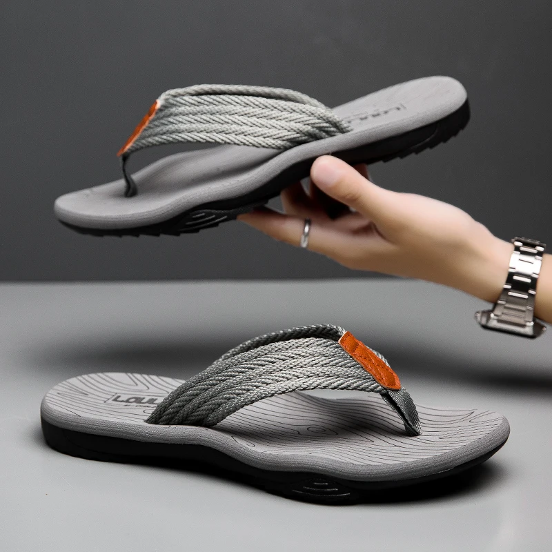 Herren Flip-Flops, bequeme, atmungsaktive Slip-On-Sandalen für Männer, lässige Sommerschuhe