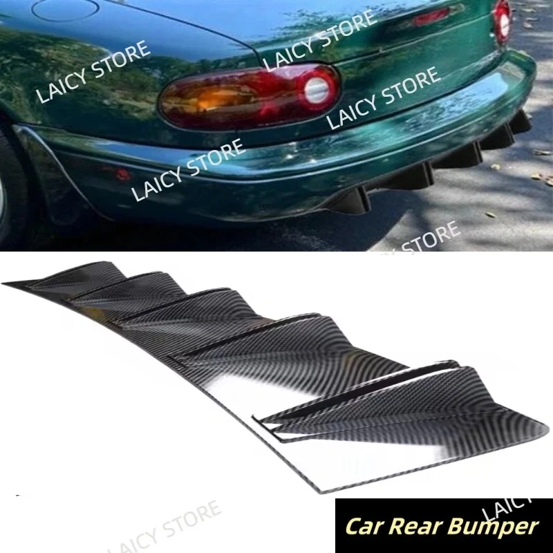 

LAICY For M-azda Miata 1990-1997 Car Rear Diffuser Shark Fins Bumper Splitter Chin Spoiler Lip Black Shunt Rear Bumper Lip