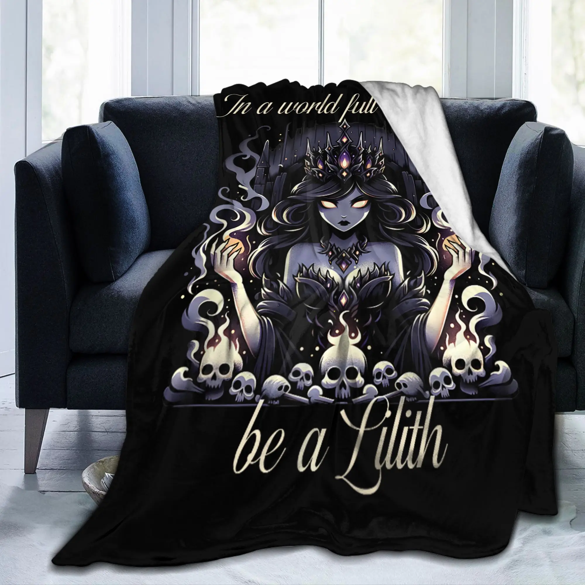 Full of Eves be a Lilith Goddess Blankets Mythology Fuzzy Novelty Soft Bedding Throw Blankets for Lounge Spring Autumn Car