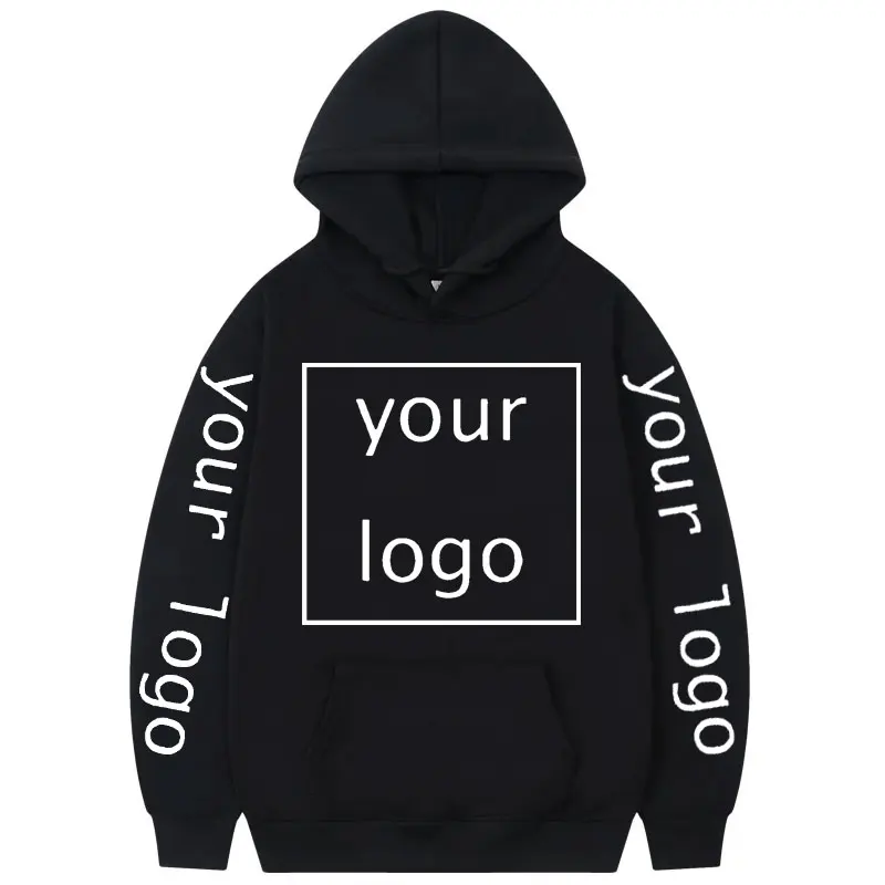 2025 Private Customized Yours LOGO Graphic Print Hoodie Fashion Casual Hooded Sweatshirt Men Women High Quality Fleece Pullovers