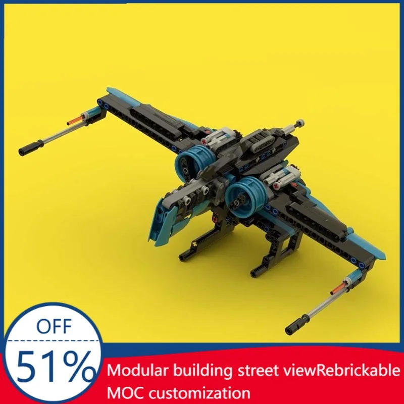 

397PCS MOC Star Battle ARC-170 Aggressive ReConnaissance Starfighter Model Custom Building Blocks DIY Educational Assembly Toy
