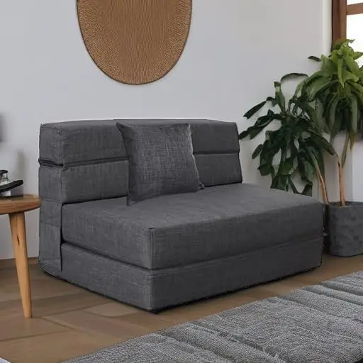 Krzesło sypialne łóżko z poduszką z pianki memory składana sofa rozkładana kanapa Futon leniwy do salonu/domowego biura/łóżka gościnne/Apar