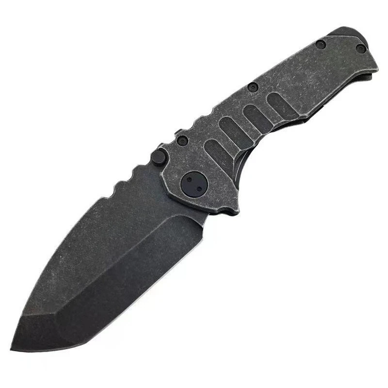 

High hardness D2steel heavy-duty foldingknife with steel handle for rescue hunting EDC wilderness camping emergency pocket knife