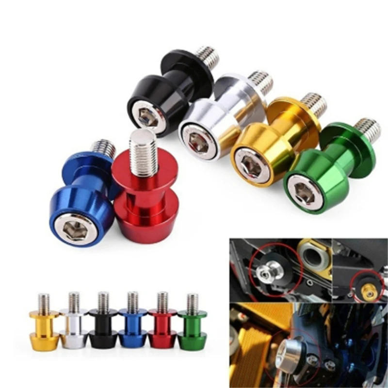 2pcs Motorcycle Stand Swingarm Spools Slider Motorcycle Accessories Aluminum Solid Color