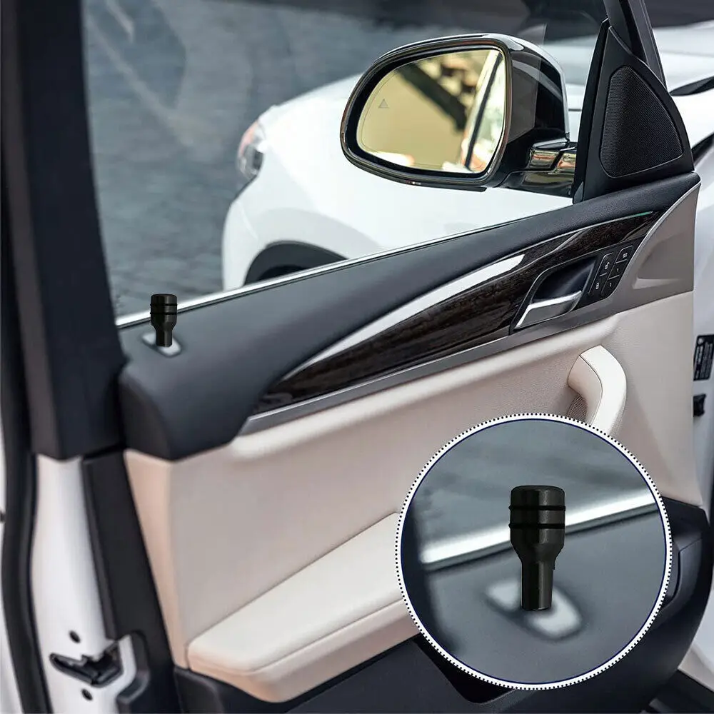 Car Universal Door Lock Knob Pull Pins 2x Black Aluminum Alloy Auto Truck Interior Door Lock Pull Pins Cover Button Accessories