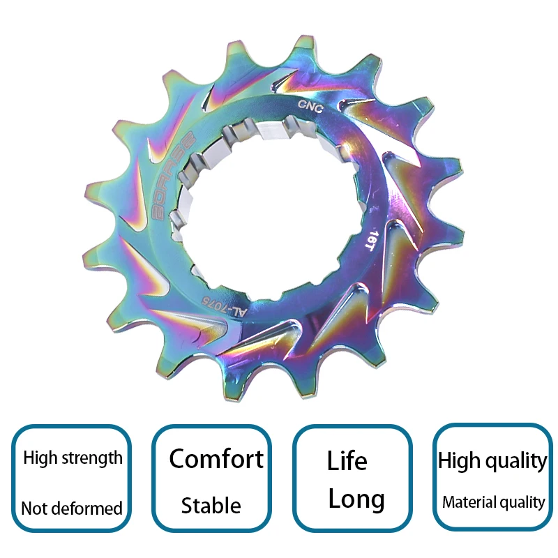 Boarse Single Speed Flywheel 9-speed 1 set 16T Flywheel To Single Speed Teeth BMX Street Climbing