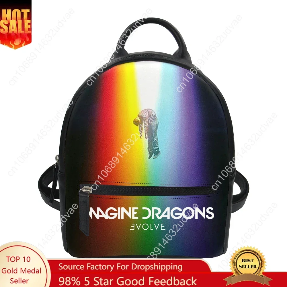 Imagine Dragons Backpack Purse Women Schoolbags Personalized Double Shoulder Bag High Quality Daypack Leather Travel Bag Gift