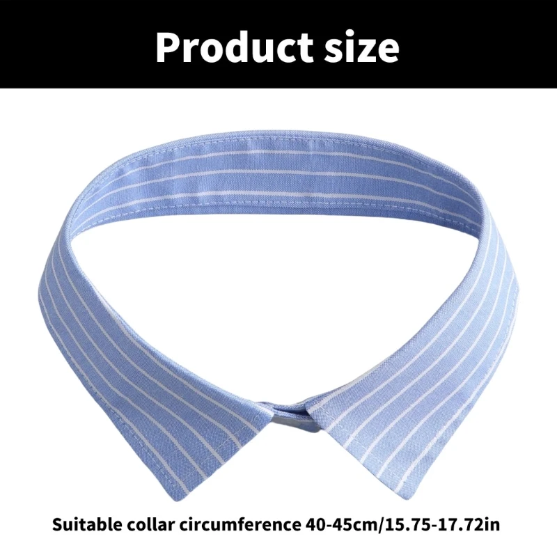 Faux Collar Decorative Shirt Collar Stripe Lapel Collar Casual Formal Neckwear Dropship