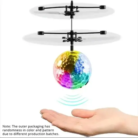 子供のためのクリスタルボールの飛行ヘリコプター,カラフルな飛行玩具,ベストセラー,バケーションギフト