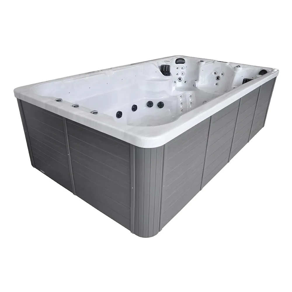 Swim Spa Bañera de hidromasaje independiente Spa de hidromasaje Bañera de hidromasaje para 3 personas Bañera de hidromasaje con chorro de aire Bañera al aire libre para masaje