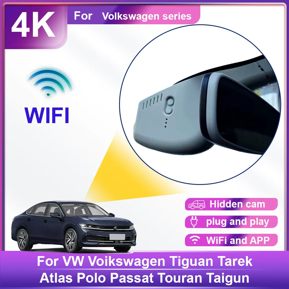 

4K HD DVR Dash Cam For Volkswagen Vw Golf Sportsvan 7 Polo Passat Eos Bora Touran Tiguan Magotan B8 Jetta Auto DashCam WIFi