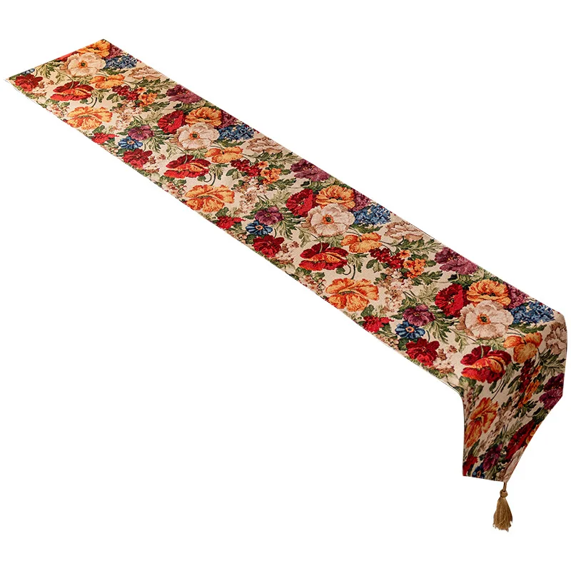 Camino de mesa de estilo chino, mantel de patrón Floral clásico con borlas, ceremonia del té, Bandera de mesa Zen, decoración de fiesta, nuevo