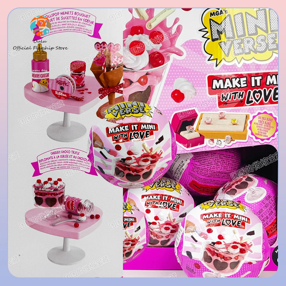 

New Genuine Miniverse Valentine'S Day Limited Edition Blind Box Diy Mini Ball Mystery Box Valentine'S Day Dessert Ball