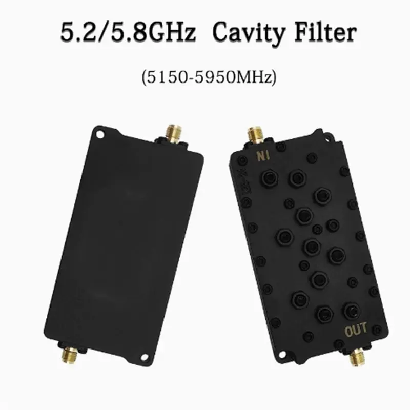 FULL-FPV Drone Compatible 5.2Ghz/5.8Ghz Bandpass Filter Cavity 100Mhz Indoor WIFI Network Use 5.8G