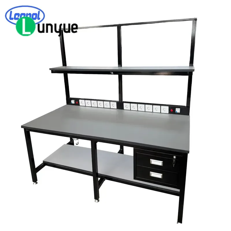 ESD Anti Static Workbench Fixed Safety Workstation Steel RoHS CE ISO9001 Certified Customization Available