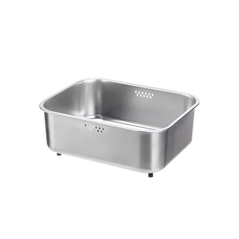 

Shuangshan 304 stainless steel dishwashing basin sink type large capacity vegetable basin kitchen sink single sink deep basin