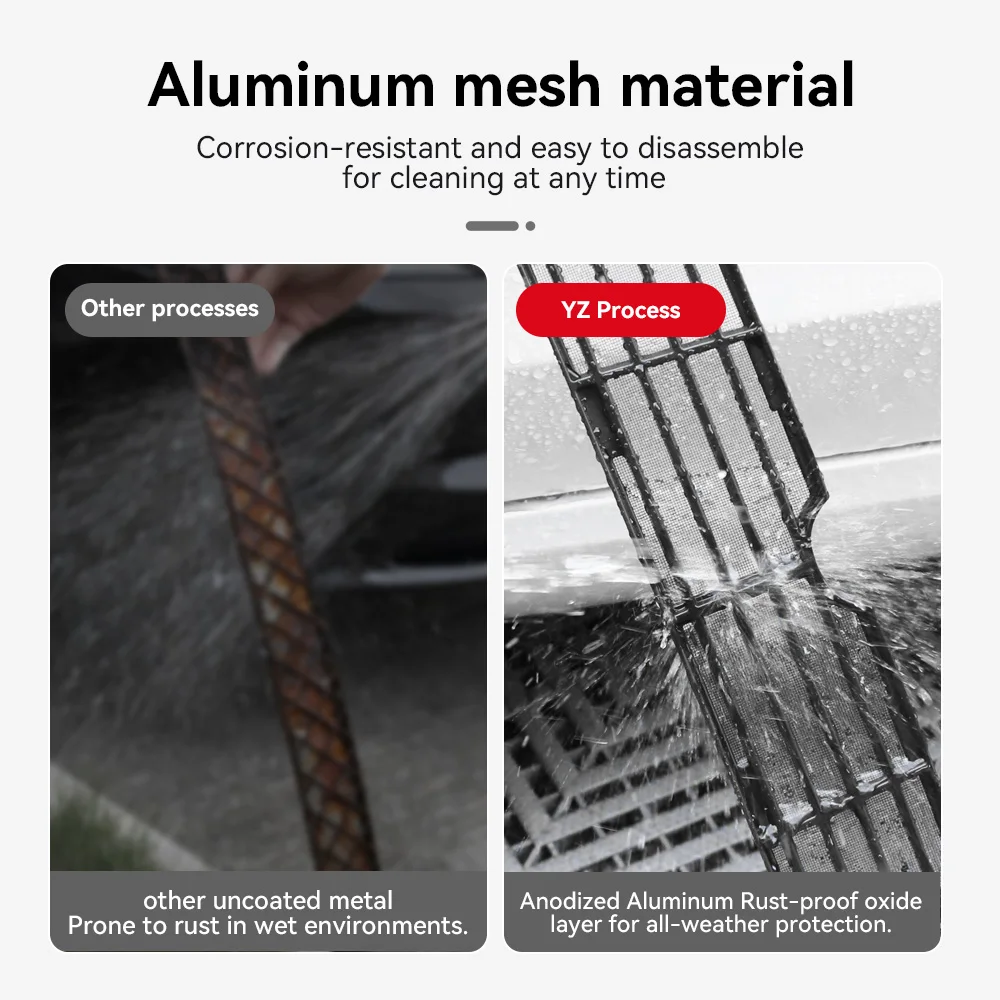 ฝาครอบแม่เหล็กกันแมลงสำหรับกระจังหน้ารถยนต์เทสล่า รุ่นจูนิเปอร์ ป้องกันการกัดกร่อน ทำจากอะลูมิเนียม อุปกรณ์ตกแต่งรถยนต์