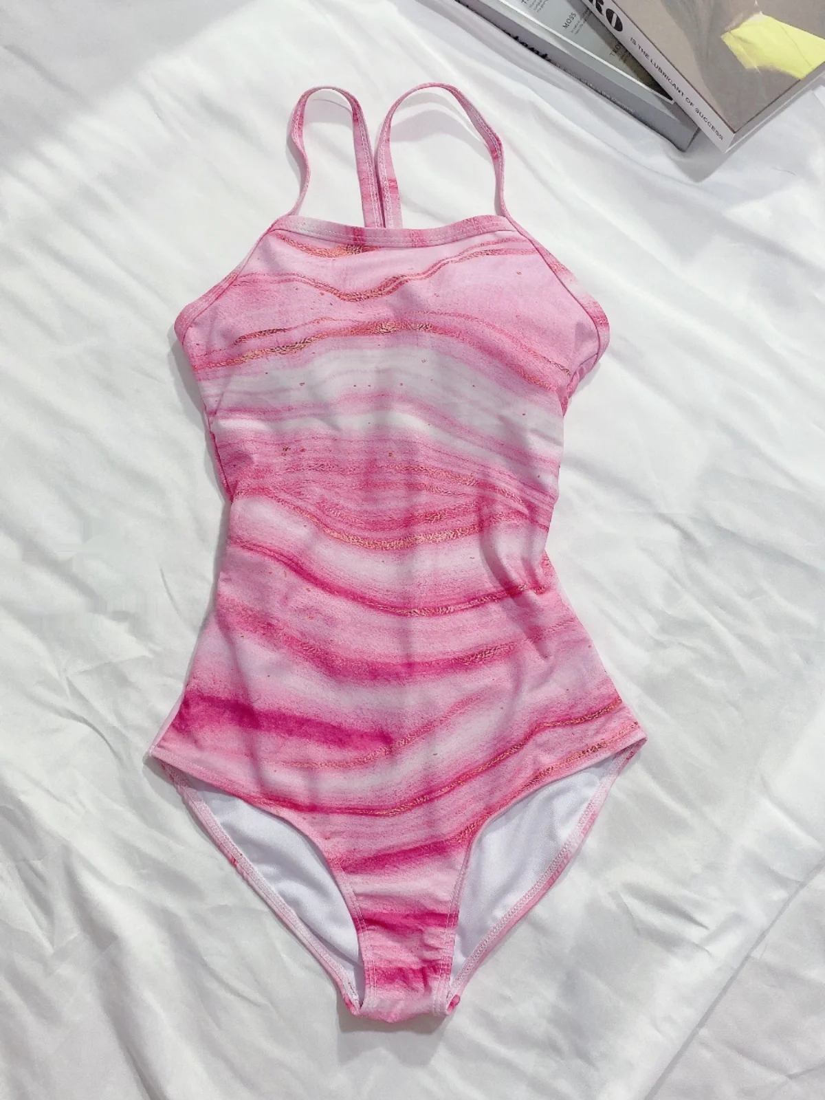 Traje de natación de velocidad cetitivo de una pieza rosa nuevo 2025 para mujer, triangular, profesional, marca Tagkita.