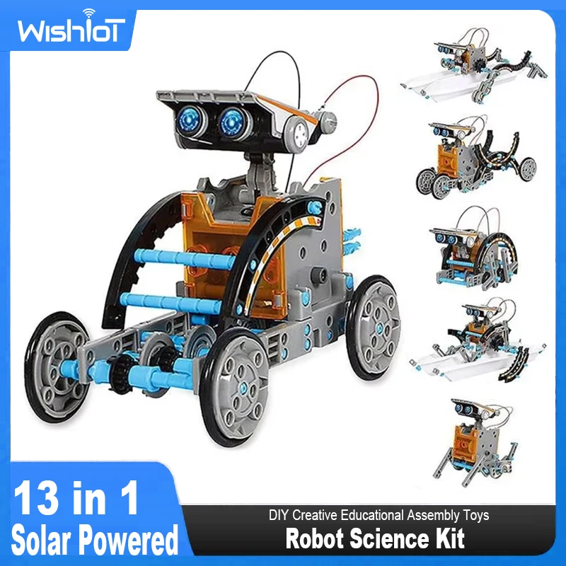 13-in-1 robotwetenschappenset op zonne-energie DIY-bouwstenen Cadeau voor kinderen Elektronische doe-het-zelf's Creatief educatief montagespeelgoed