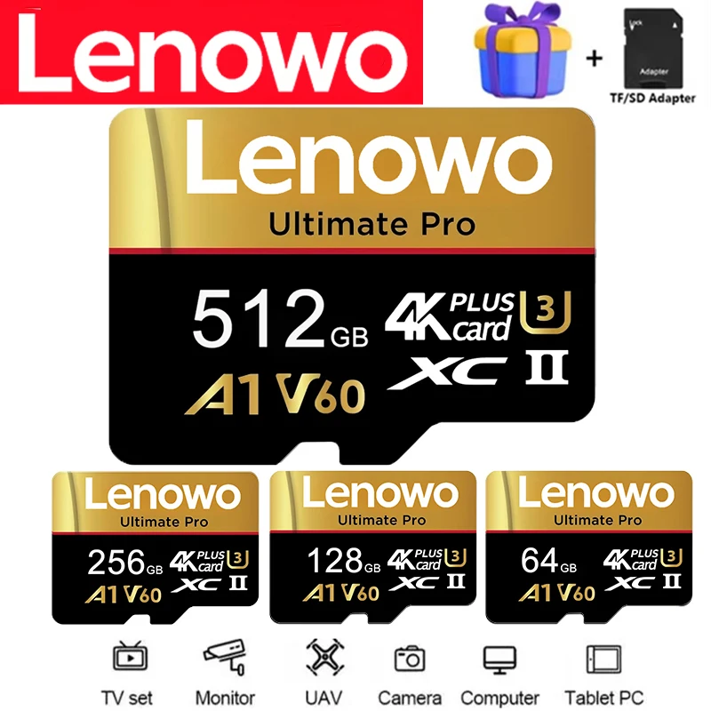 Fast SD Cards 64GB 256GB 128GB Memory Card TF Cards Micro TF SD Card V60 Waterproof Temperature Proof for Camera/Drone/Laptop
