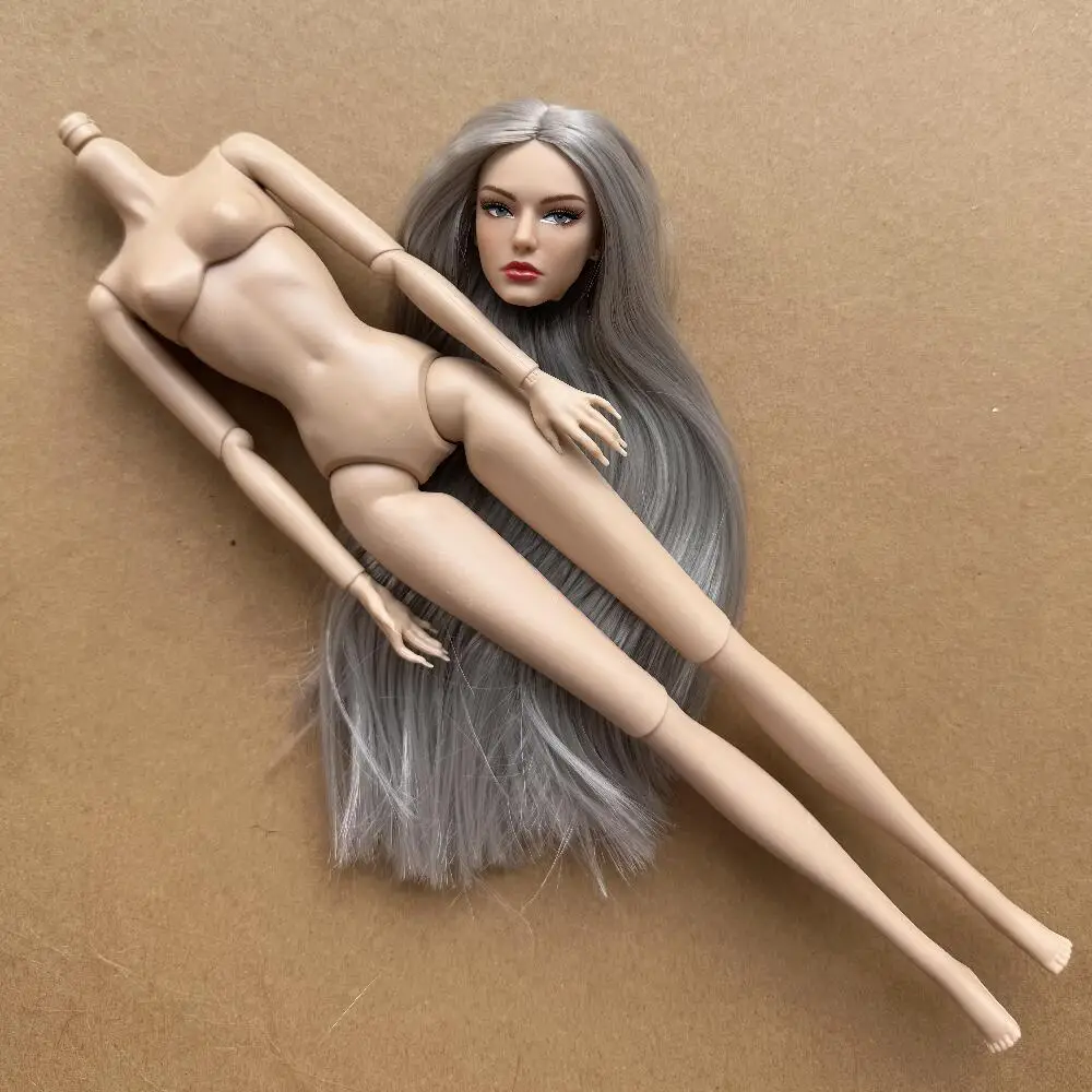 1/6 Maßstab Super-Modell-Puppe mit Gelenken, Beweglichem Körper, Weißer, Beiger, Braunem Hautton, Weibliche Modepuppe zum Spielen und Verschenken