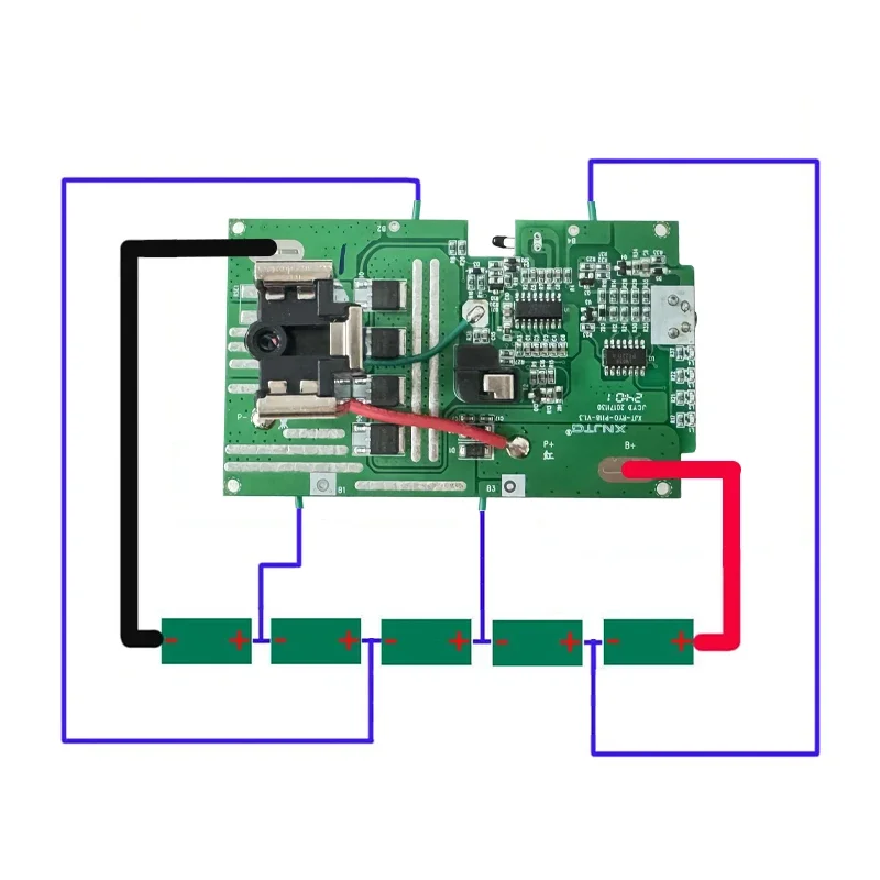 P108 5*18650 akumulator litowo-jonowy obudowa z tworzywa sztucznego ładowania obwód ochronny płytka PCB Box dla RYOBI 18V P103 P118 BPL-1815 1820G