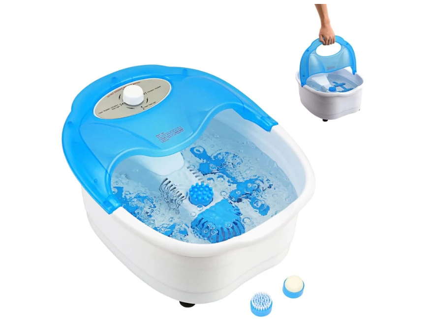 Heated Foot Spa Bath with Bubble Massage, Pedicure Attachments, Vibration for Fatigue Relief FBM605