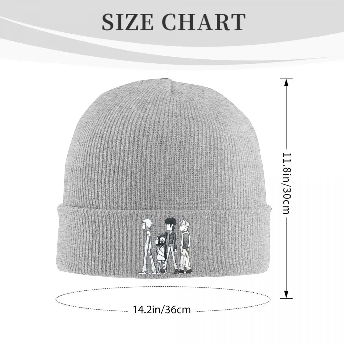 Gorillaz Rock Knit Hat Beanie Autumn Winter Hats Warm Street Cap Men Women