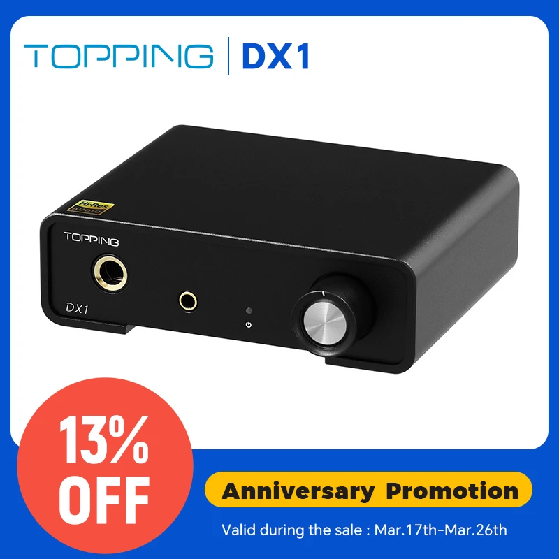 TOPPING DX1 Mini DAC Headphone Amplifier AK4493S XU208 DAC&Headphone Amp Support up to DSD256 PCM384 Decoder