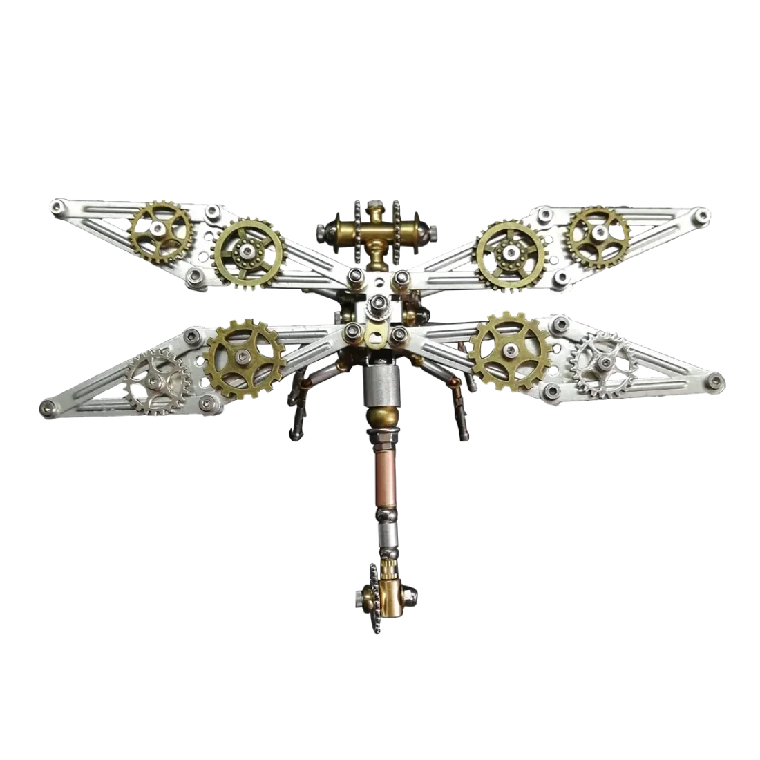 3D Metal Puzzle Dragonfly Insect DIY Assembly Model Kit Steampunk Mechanical Insects Assemble Toys  - 200+PCS