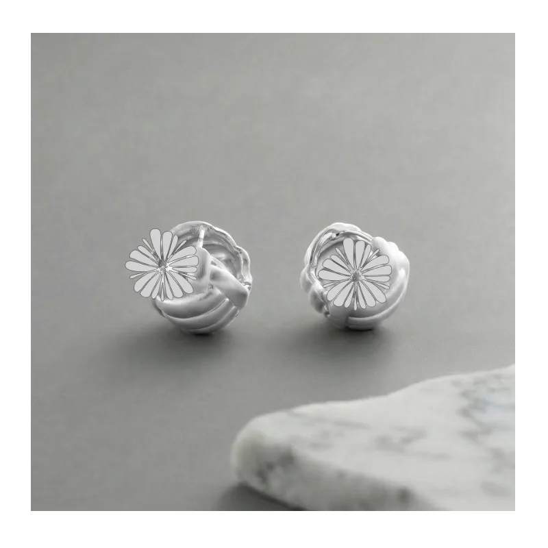 

Proud Home Has Ball Bing Cuju Series Earrings Year Yang Mi Same Simple Niche Disc Buckle Brushed Earrings
