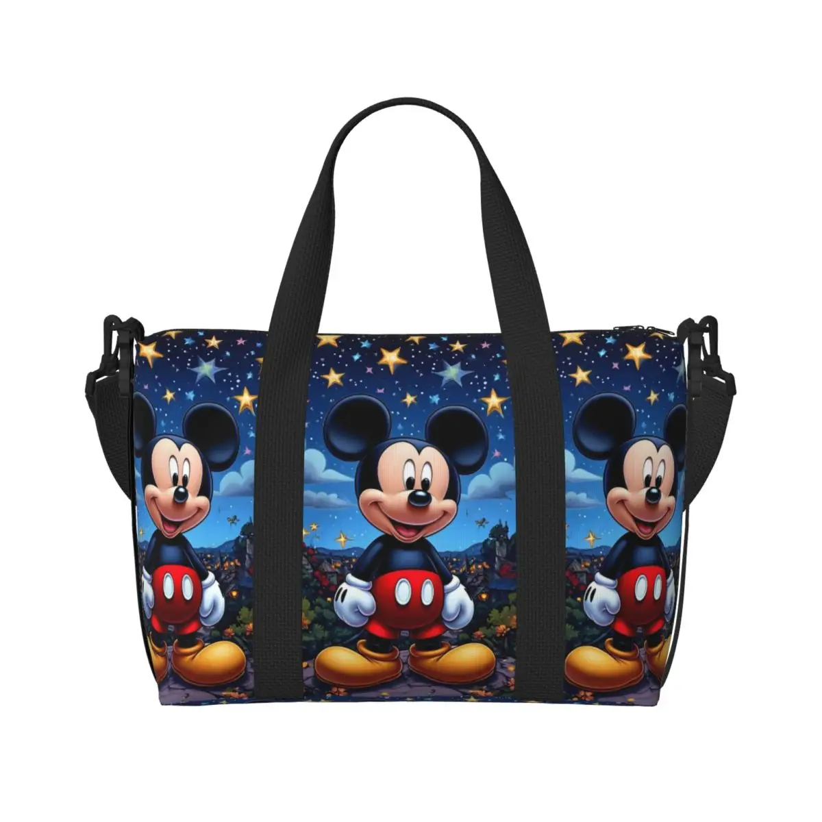 

Custom Mickey Mouse Tote Bag Women Large Capacity Fashion Cartoon Cute Print Animation Gym Beach Shoulder Travel Bag