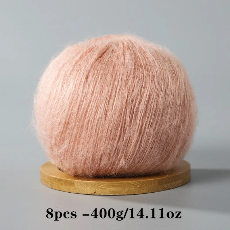 8 Stück 400 g Mohair-Garn zum Häkeln und Stricken, DIY-Haustierspielzeug, DIY-Handwerk, weich, bequem, hautfreundlich, Frühling und Sommer