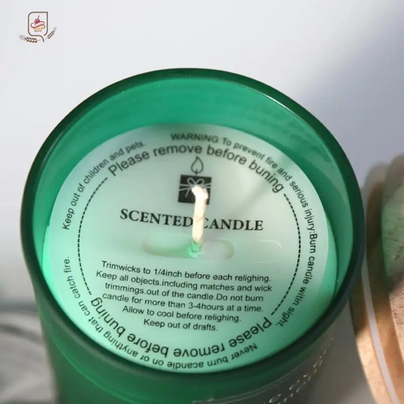 10Pcs DIY Manual Fragrance Candle Stickers Label Cup Sticker Translucent Candle Round Sulfuric Acid Paper Dust Proof Sticker