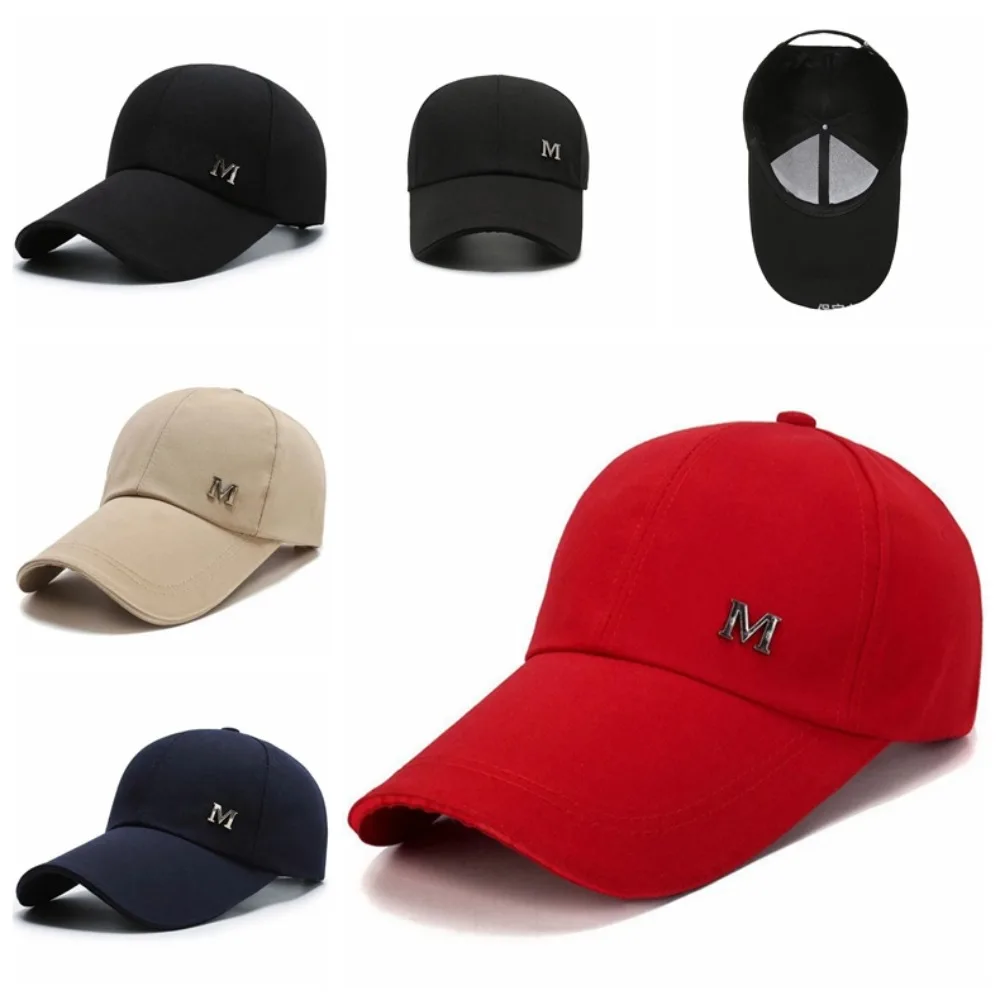 

Breathable Adjustable Men's Sports Cap Adjustable Hats Solid Color Adult Sports Sun Hat Cotton Casual Sunscreen Peaked Cap