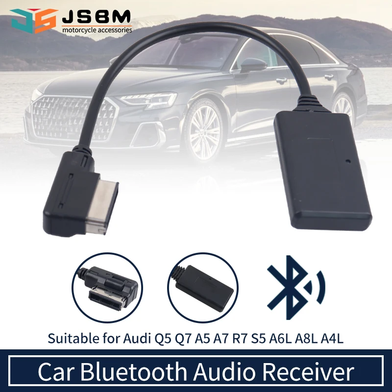 JSBM Bluetooth do bezprzewodowego adaptera samochodowego Aux Adapter muzyczny Bluetooth AMI do Audi VW MMI 3G MDI Audi A3 A4 B6 A7 R7 Q5 Q7 A6L A8L