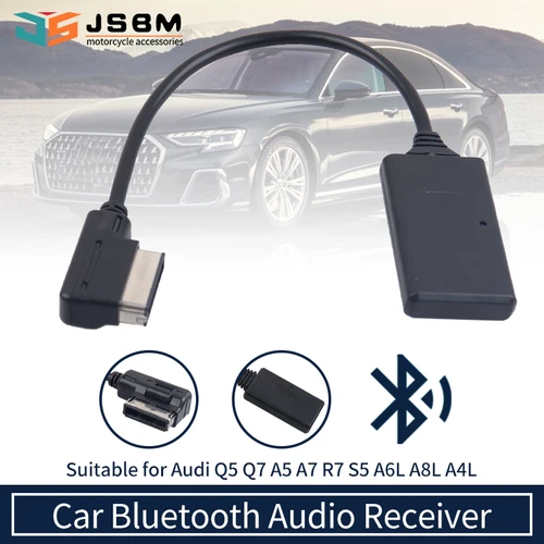 Imagen 2 del producto JSBM Adaptador auxiliar inalámbrico Bluetooth para automóvil Adaptador de música Bluetooth AMI para Audi VW MMI 3G MDI Audi A3 A4 B6 A7 R7 Q5 Q7 A6L A8L para adaptador de módulo Bluetooth para automóvil