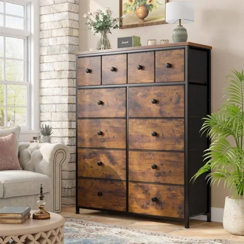 

RaybeeFurniture Высокий комод для спальни, комод и комод-органайзер с 12 ящиками