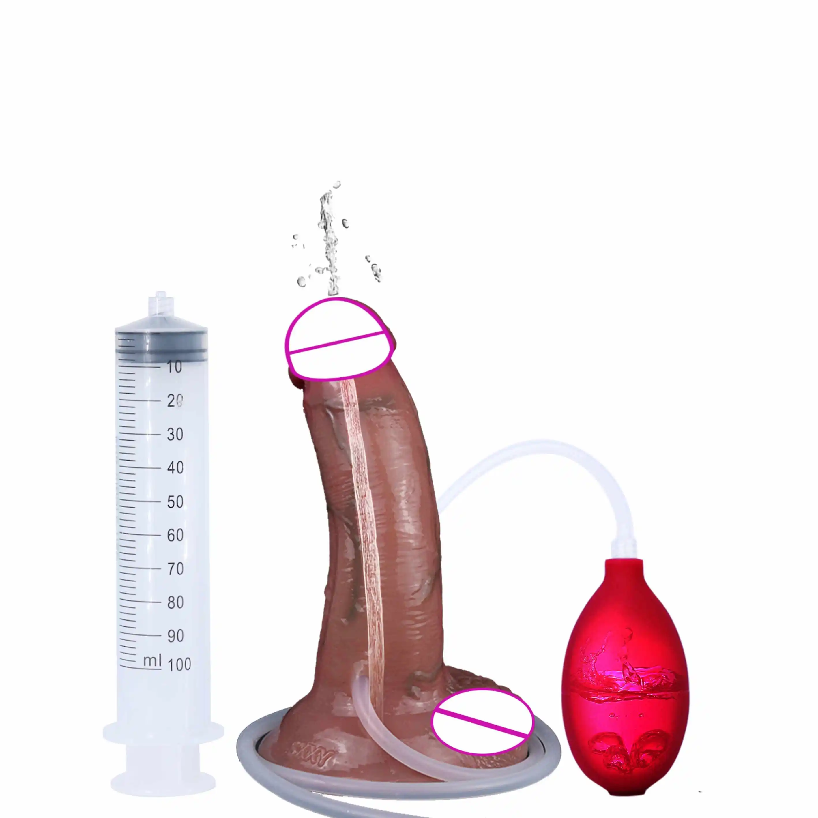 Realistico Dildo Squirting eiaculazione pene dildo del sesso per le donne con forte ventosa Silicone indossabile realistico SXXY-8005