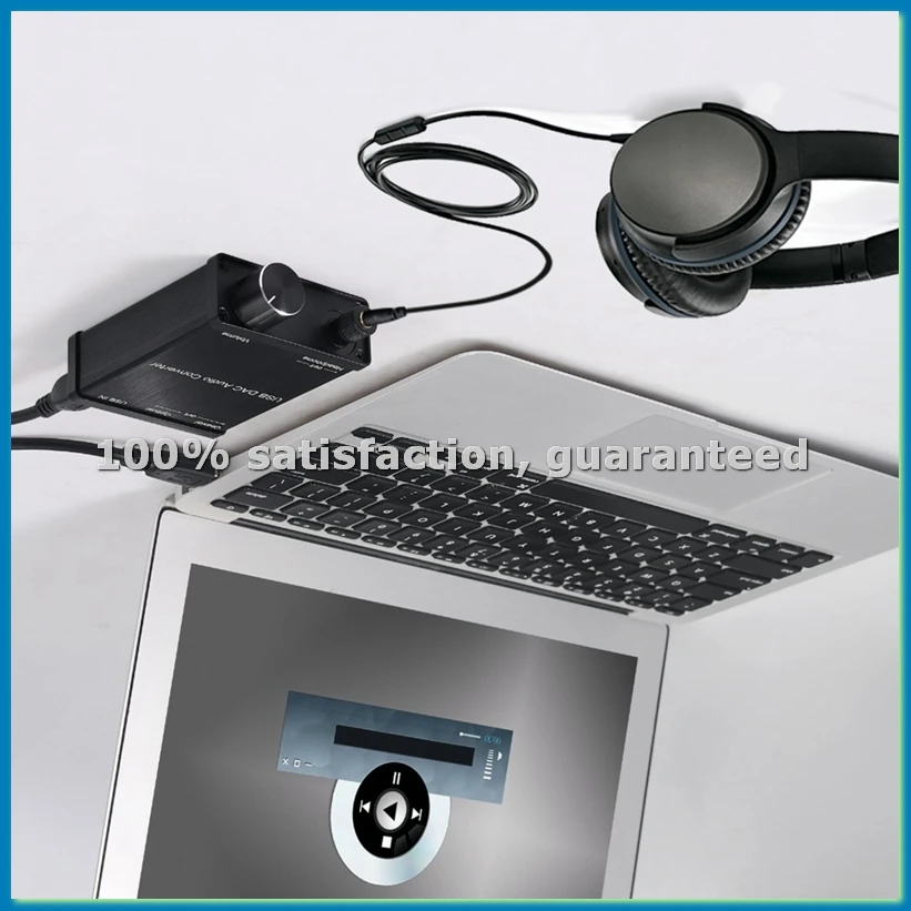 

USB-адаптер-конвертер аудиосигнала с усилителем для наушников, USB в коаксиальный S/PDIF, цифро-аналоговый преобразователь, аудиокарта 6,35 мм - A12I