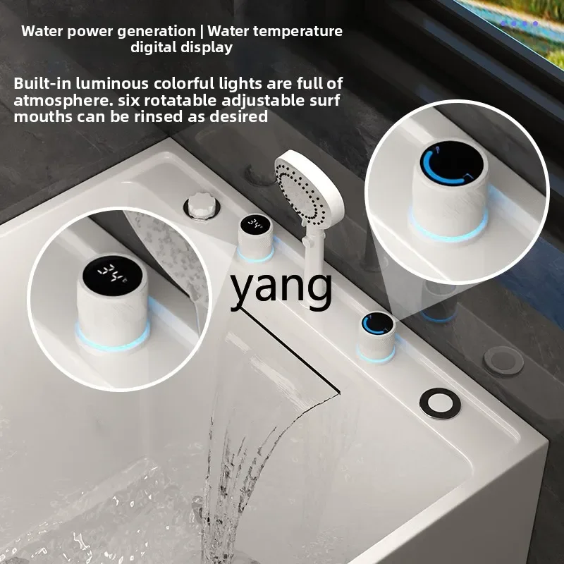 LH, deep bubble mini acrylic bathtub small household seat