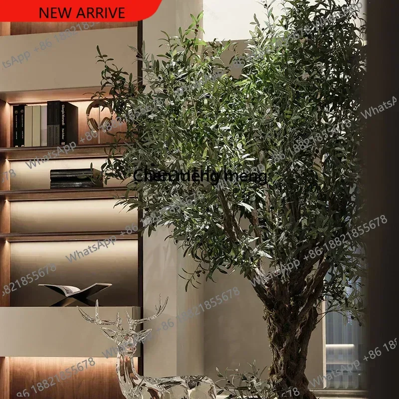 z183   Large Artificial Olive Tree High-End Green Plant Landscape Landscaping Decoration Simulation Greenery Decoration